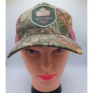 Real Tree Pink Camo Ladies Baseball Cap Mesh Back Snapback Visor Signatures